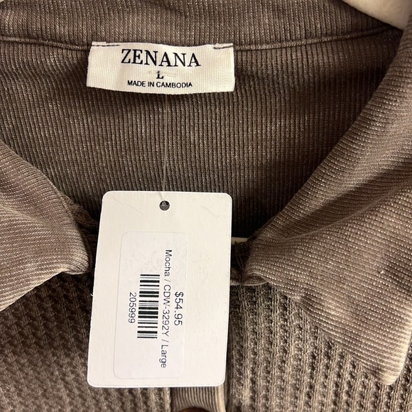 Zenana Vivian Dress w/ Side Pockets - Mocha - L - Picture 7 of 11